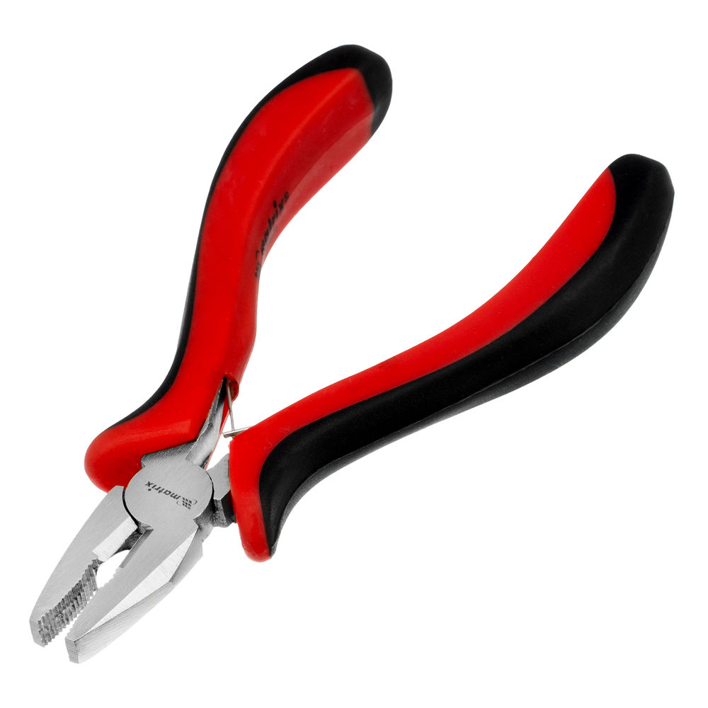 Плоскогубцы Mini, 130 мм, никелированные, авторазжим, двухкомпонентные рукоятки Matrix (17816)