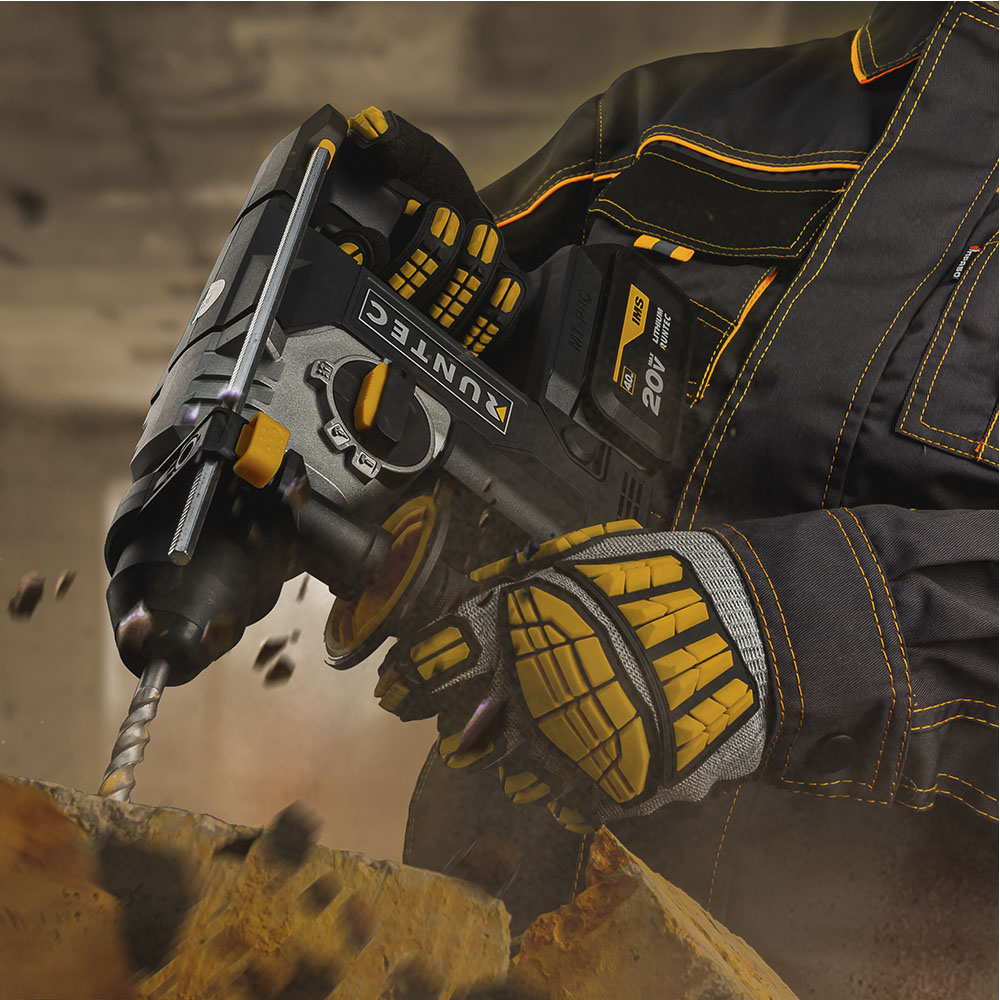 Перфоратор аккумуляторный PRO 2.3Дж, 20В, 2*4Ач, 750Вт RUNTEC RT-EH750