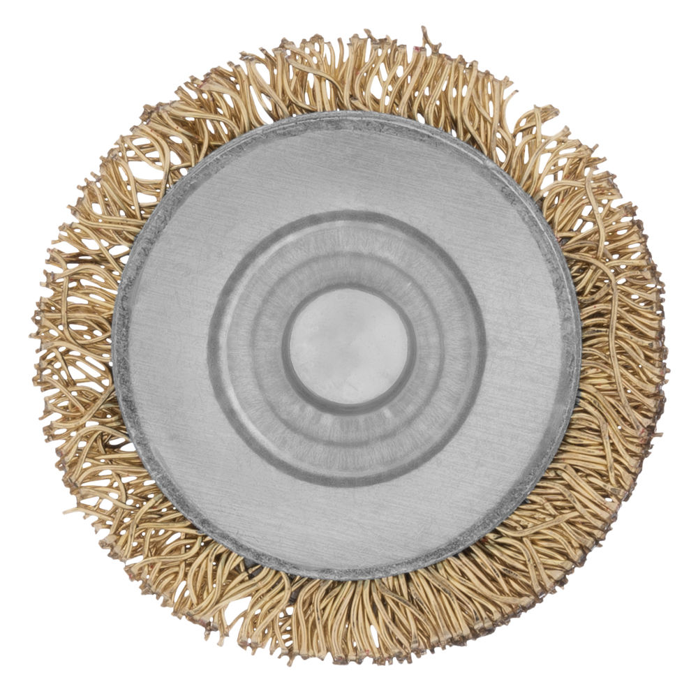 Щетка для дрели, 30 мм, плоская со шпилькой, латунированная витая проволока Matrix (74440)