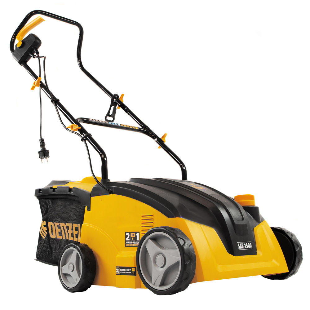 Скарификатор-аэратор электрический SAE-1500, 1500 Вт, -11/+5 мм, 32 cм Denzel (57701)