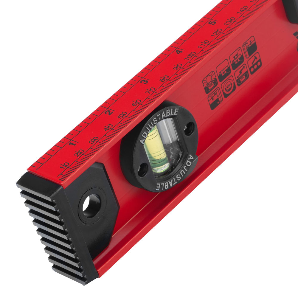 Уровень алюминиевый Рельс, 600 мм, 3 глазка, усиленный Matrix (34006)