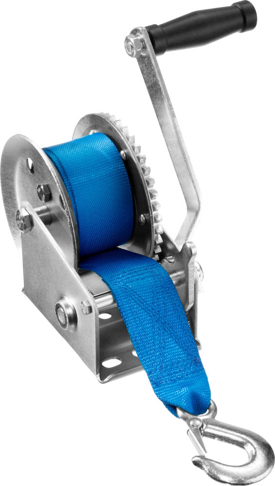 Лебёдка ручная барабанная тяговая ленточная 0.5 т, 8 м ЗУБР Профессионал 43115-0.5