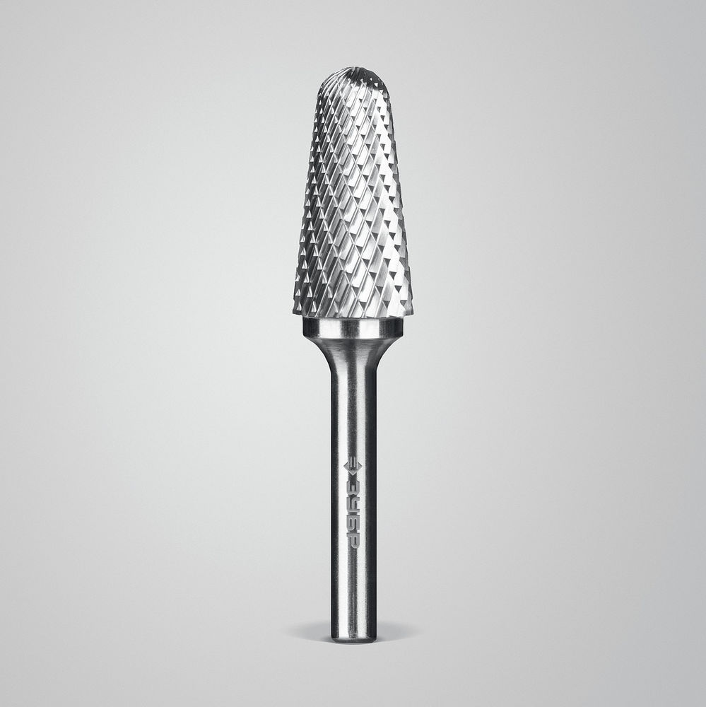 Борфреза твердосплавная 16?33 мм тип L конус с закругленным углом 28° радиус 4.5 мм хв-к 6 мм Профессионал ЗУБР 28810-16-33