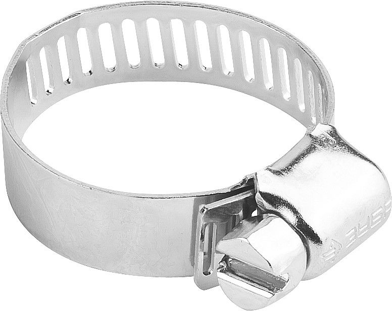 Хомут стальной Х-8П 10 - 16 мм, просечная лента 8 мм, цинк, 200 шт ЗУБР 37803-10-16-200