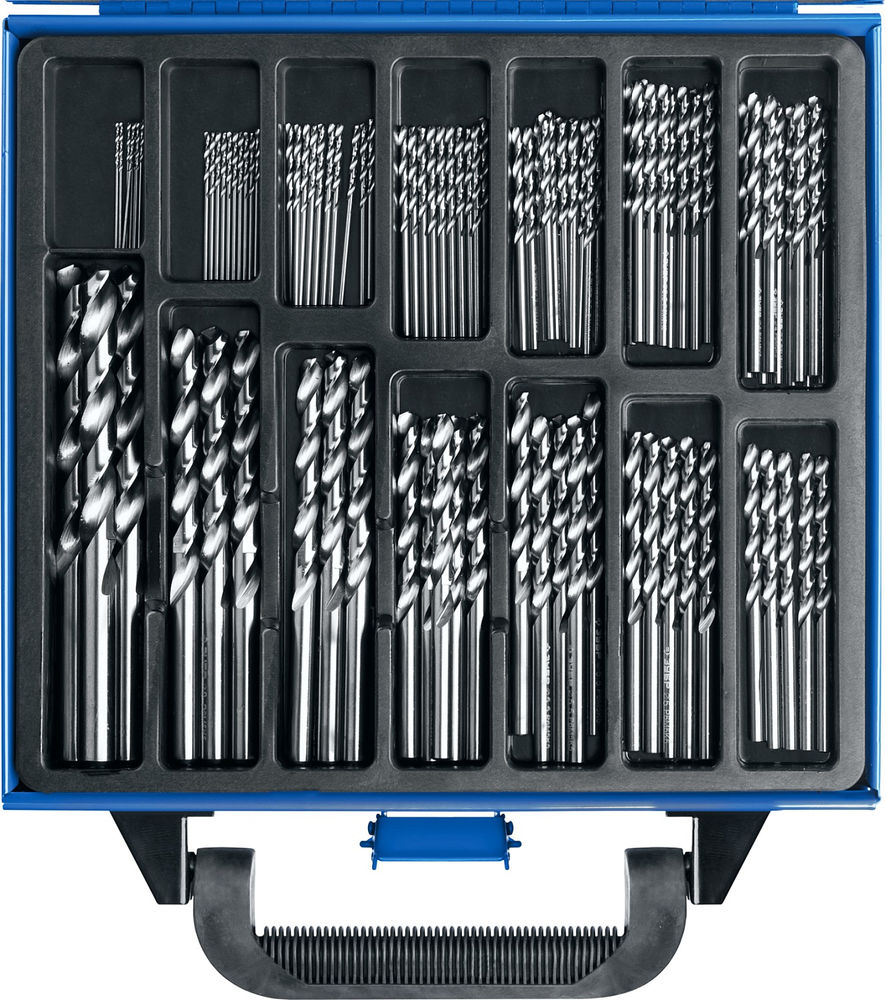 Набор сверл по металлу в мет. боксе 1-10 мм 99 шт сталь Р6М5 класс А ЗУБР ПРОФ-А Профессионал 29625-H99