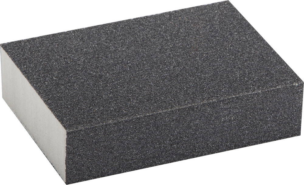 Губка шлифовальная водостойкая четырехсторонняя SiC Р120, 100 х 68 х 26 мм ЗУБР 35612-120