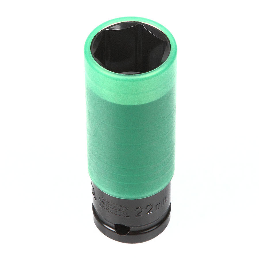 Головка торцевая ударная глубокая тонкостенная 22 мм 6-гранная для литых дисков 1/2 Licota ANS4022L-HT