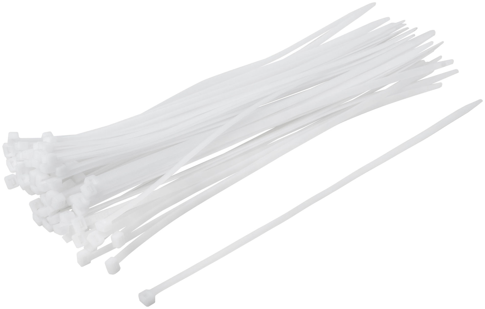 Хомуты нейлоновые для проводов, белые 100 шт., 7,6х400 мм (60260М)