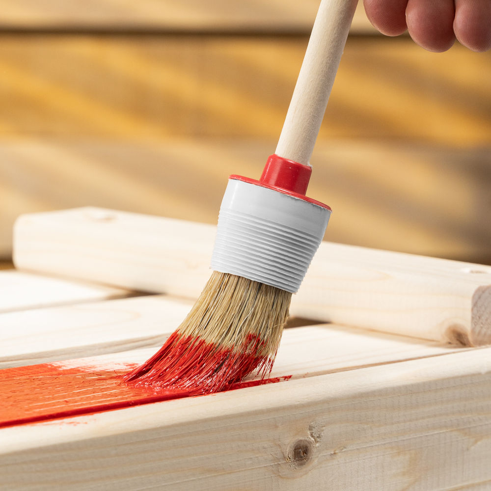 Кисть круглая № 6 (30 мм) натуральная щетина, деревянная ручка MTX (82076)