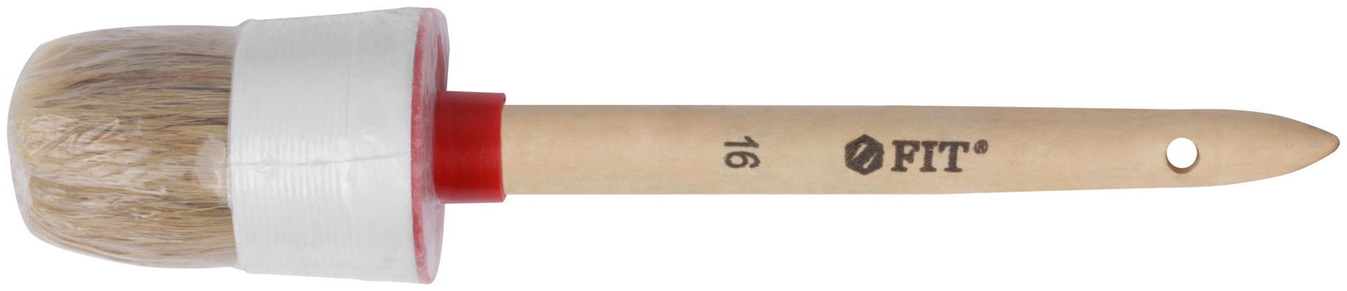 Кисть круглая, натуральная светлая щетина №16 (55 мм) (01309)