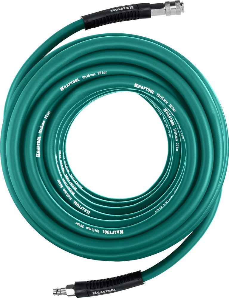 Воздушный шланг с поворотными фитингами рапид, 20 м, 10 х 15 мм, 20 бар KRAFTOOL 06588-20