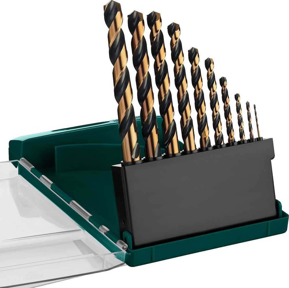 Набор сверл по металлу COBALT-8, 10 шт, (1–10 мм), сталь М42, HSS-Co(8%) KRAFTOOL 29656-H10