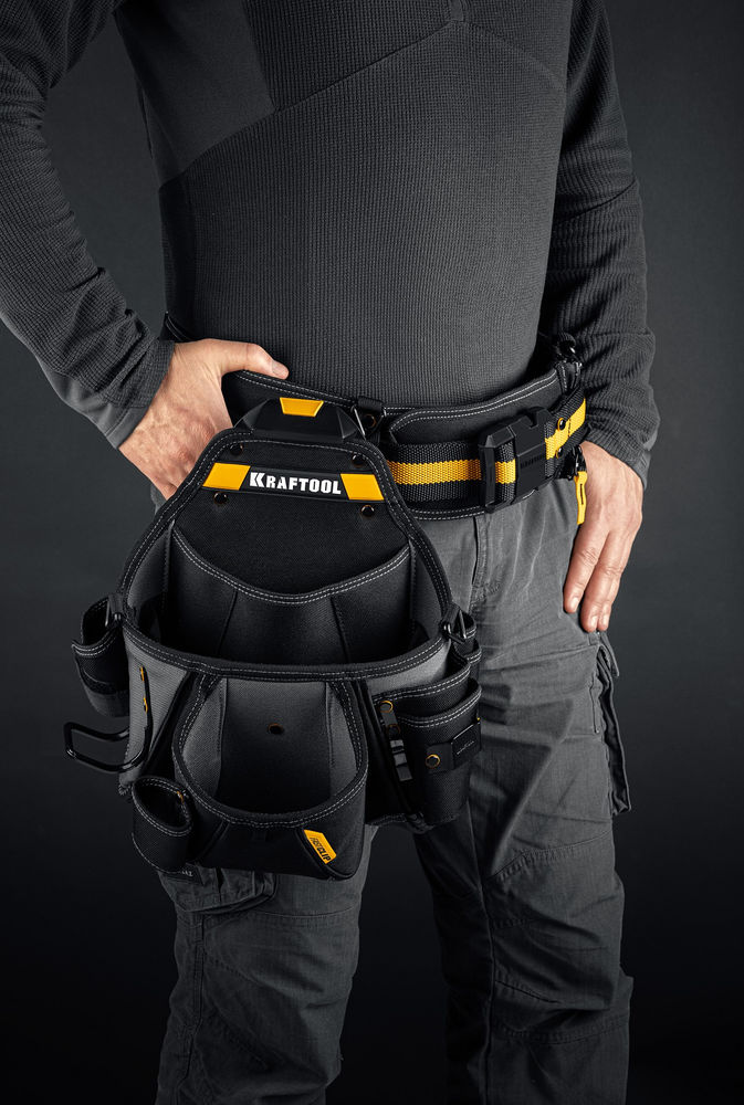 Сумка поясная 320 х 310 мм с быстросъёмным креплением FastClip KPB-20 KRAFTOOL 38767