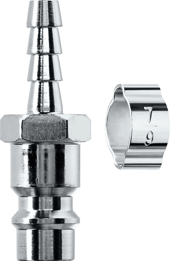 Переходник штуцер «елочка», 6 мм – рапид штуцер, с хомутом KRAFTOOL 06597-06