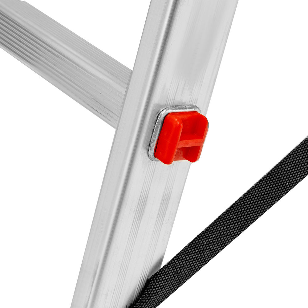 Лестница, 2 х 7 ступеней, алюминиевая, двухсекционная, Сибртех (97907)