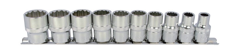 Набор торцевых головок 12 гр. 10-24 мм 10пр. на линейке 1/2 Licota TBS-22005