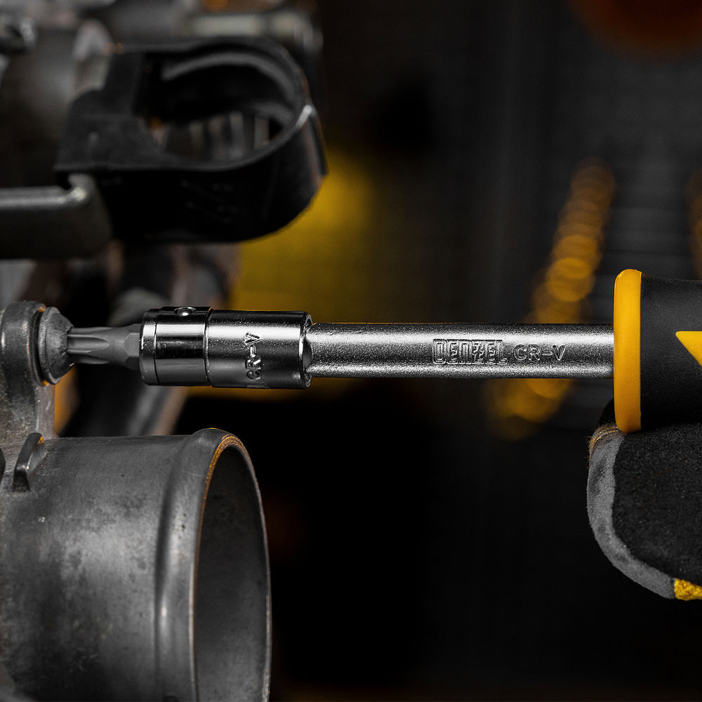 Набор инструментов, 1/2, 1/4, CrV, S2, пластиковый кейс, 84 предмета Denzel