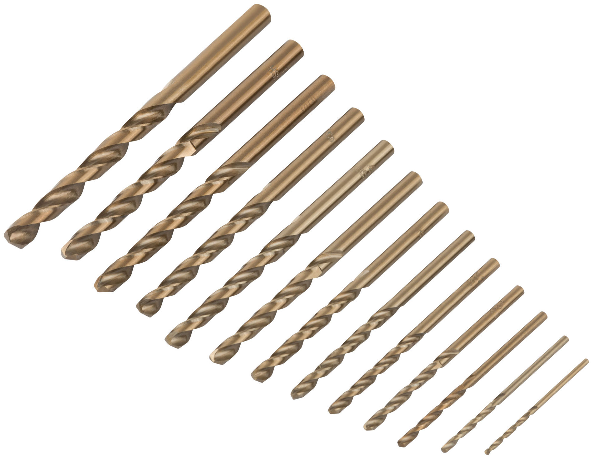 Набор сверл HSS по металлу с добавкой кобальта 5%, 13 шт. (1,5-2-2,5-3-3,2-3,5-4-4,5-4,8-5-5,5-6-6,5 мм) (34015)