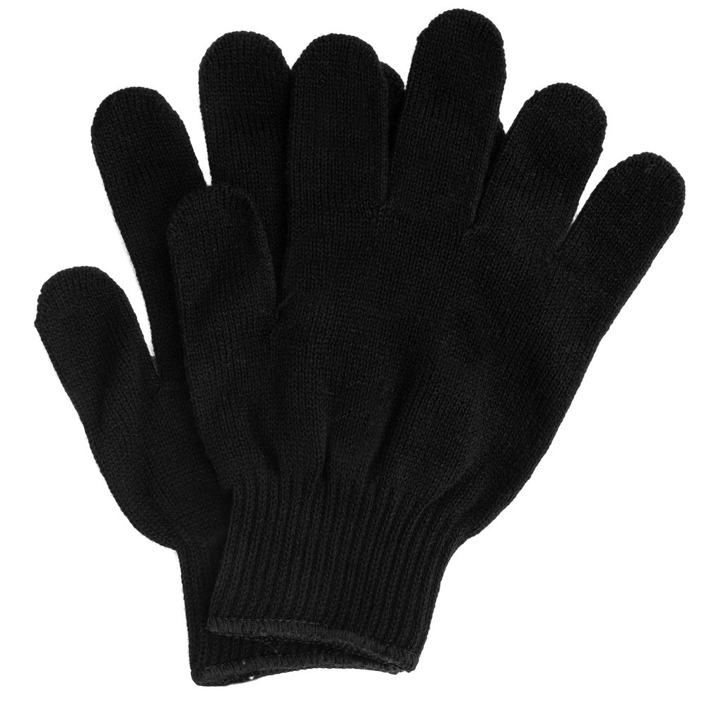 Перчатки трикотажные, акрил, черный, оверлок Сибртех (68651)