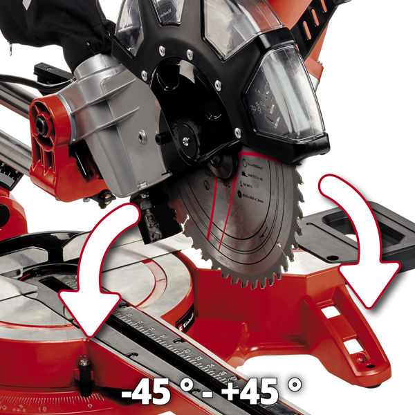 Пила торцовочная Einhell TC-SM 2534/1 Dual, 2350вт,диск 250х30мм х48 зб,пропил 340х75мм,лазер (4300395)