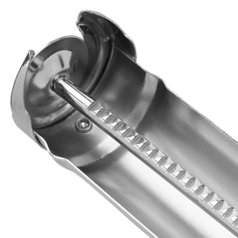 Пистолет для герметика, 310 мл, полуоткрытый, хромированный, зубчатый шток 7 мм Matrix (88640)