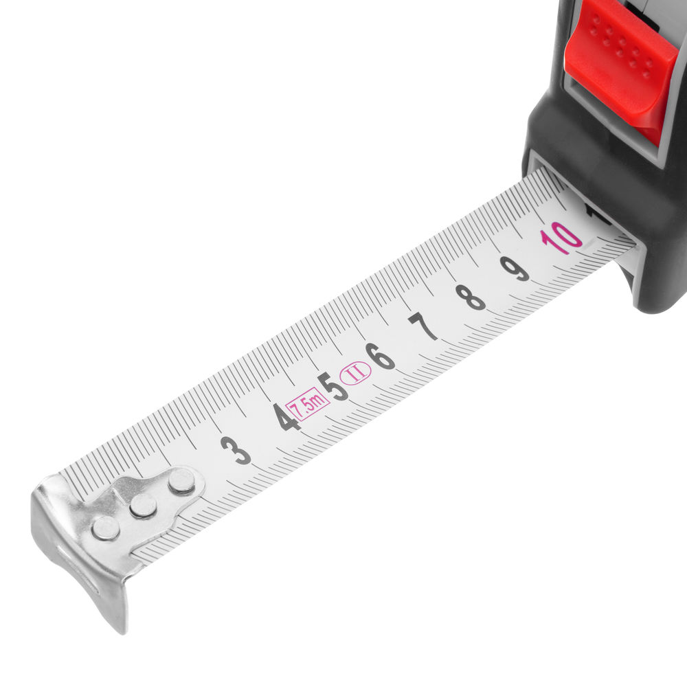 Рулетка Continuous fixation,7,5 м х 25 мм,двухкомпонентный корпус,плавная фиксация Matrix