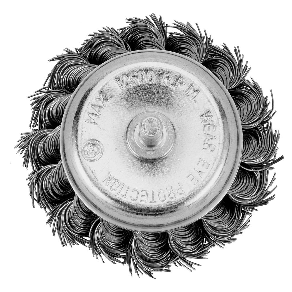 Щетка для дрели, 65 мм, чашка со шпилькой, крученая металлическая проволока Matrix (74468)