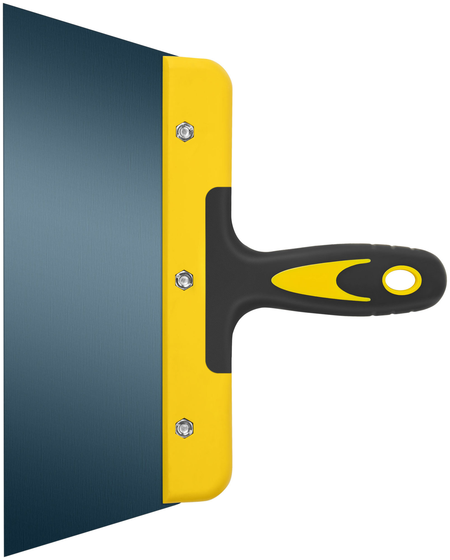 Шпатель фасадный Мастер, пружинная колоризованная сталь, двухкомпонентная ручка, плоский 250 мм (06463)