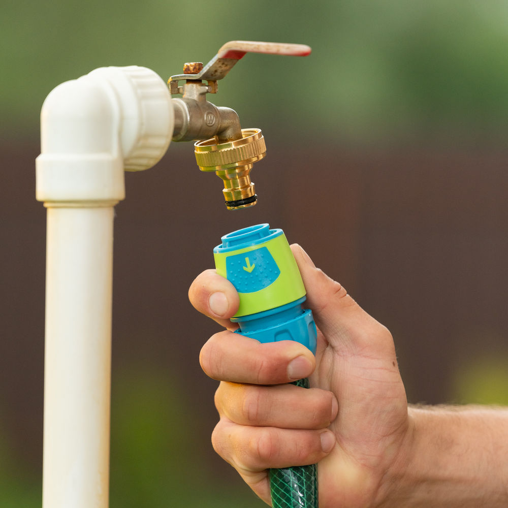 Соединитель быстросъемный для шланга 1/2-3/4, АВС-пластик Palisad Luxe (66266)