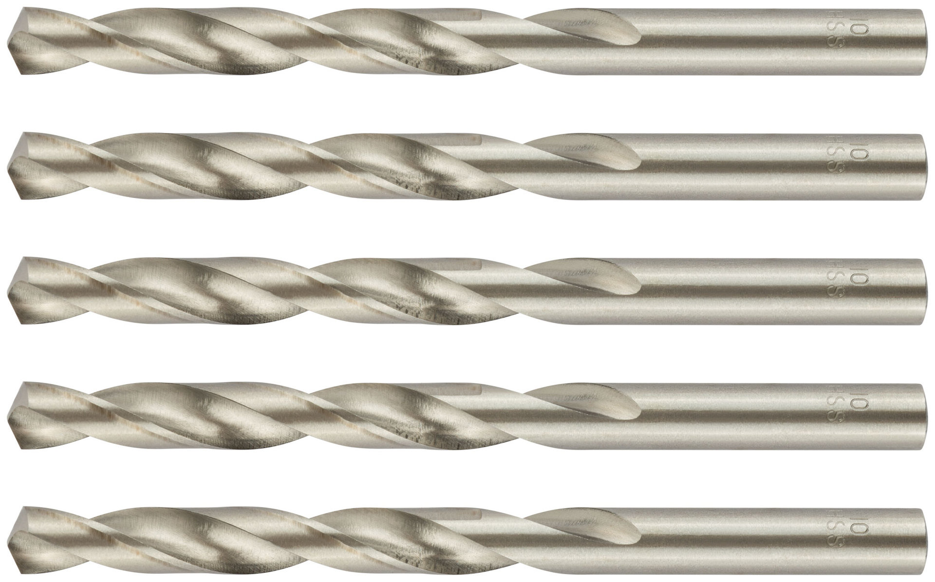 Сверла по металлу HSS полированные 10,0 мм (5 шт.) (33778)
