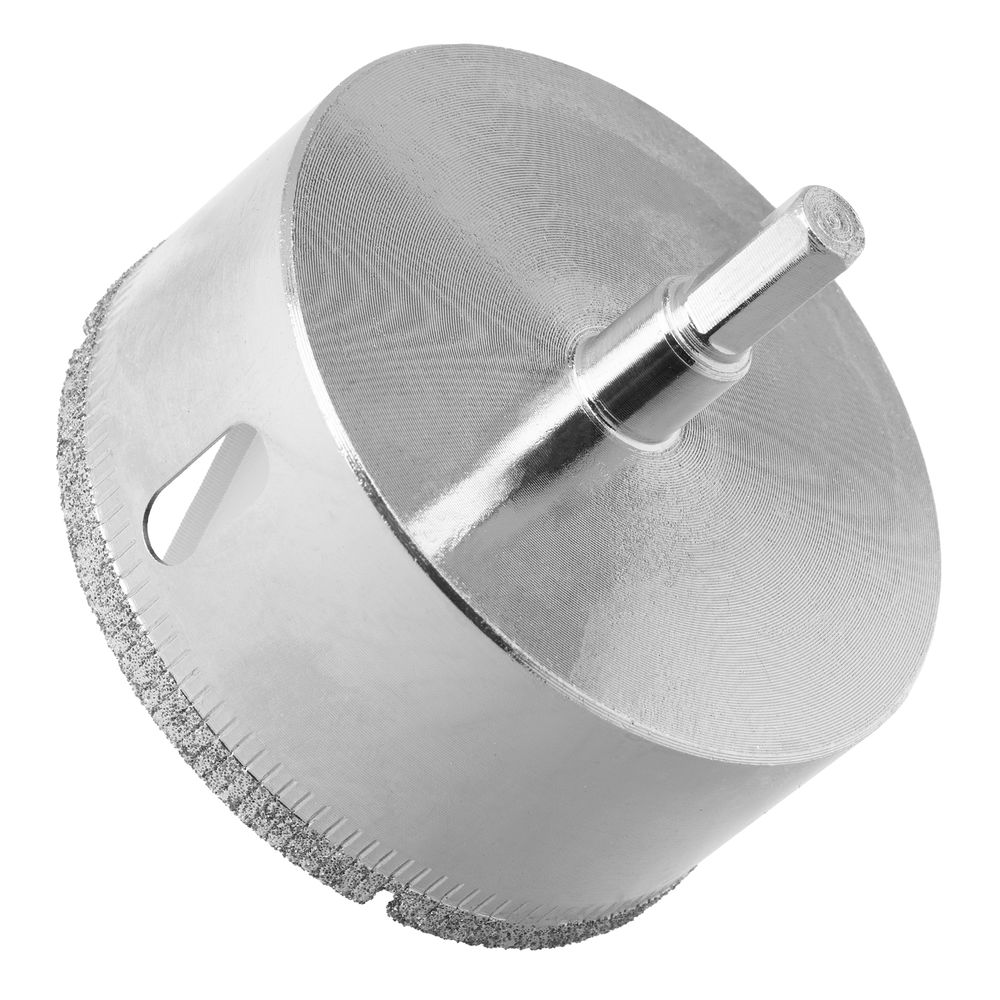 Сверло по керамической плитке и стеклу, 65 х 55 мм, шестигранный хвостовик, с центрующим сверлом Сибртех (72725)