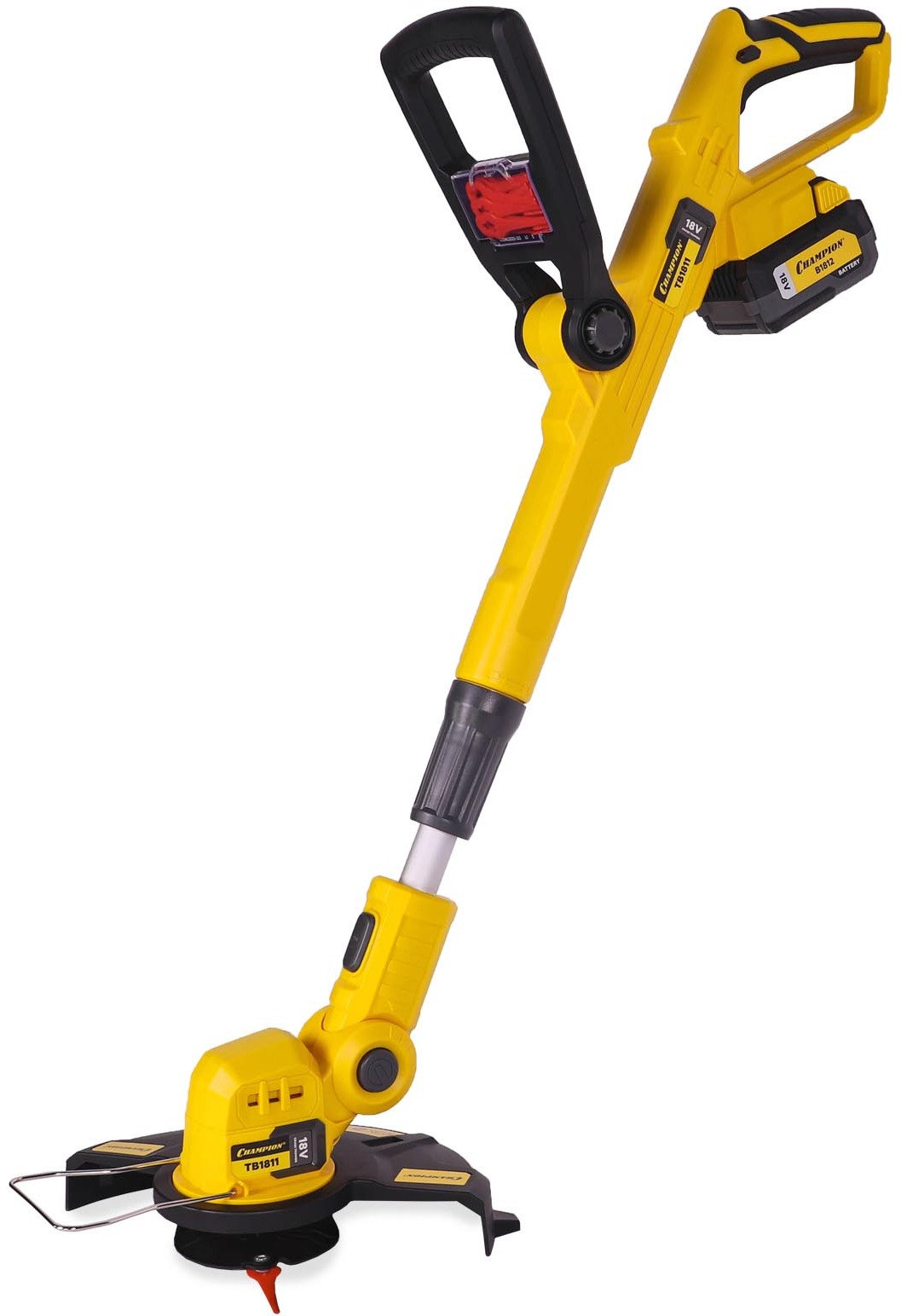 Триммер аккумуляторный CHAMPION TB1811 (18В4Ач Li-ion1,8кг50мин250мм1,8мм9000об/мин +АКБ( 2Ач)иЗУ) (TB1821)