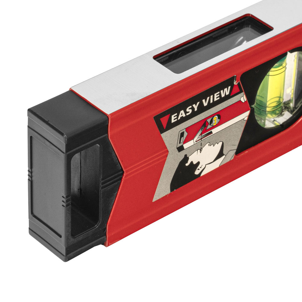 Уровень алюминиевый магнитный, 1000 мм, фрезерованный, 3 глазка (1 зеркальный) усиленный Matrix (34710)