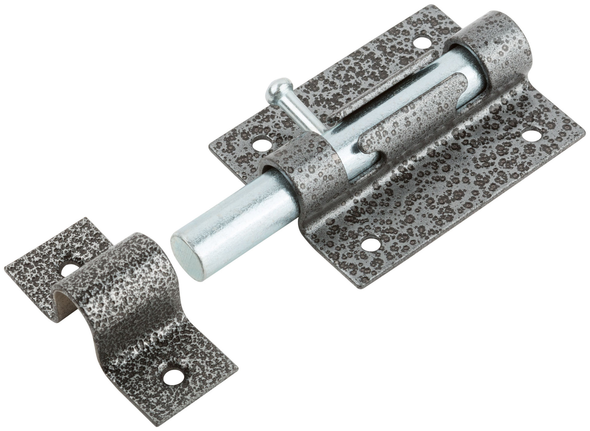 Засов накладной, серебро (66678)