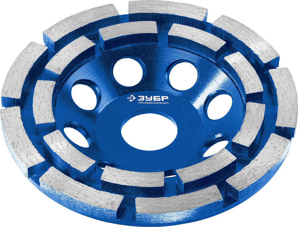 Чашка шлифовальная алмазная двухрядная d 115 мм ЗУБР Профессионал 33372-115