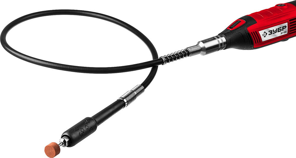 Вал гибкий с цанговым патроном длина 1 м, цанга 1.6 - 3.2 мм ЗУБР 35944