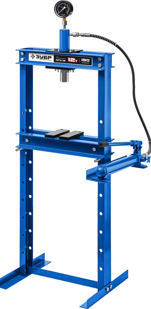Пресс гидравлический 12 т с гидронасосом и манометром ЗУБР ПГН-12 Профессионал 43072-12