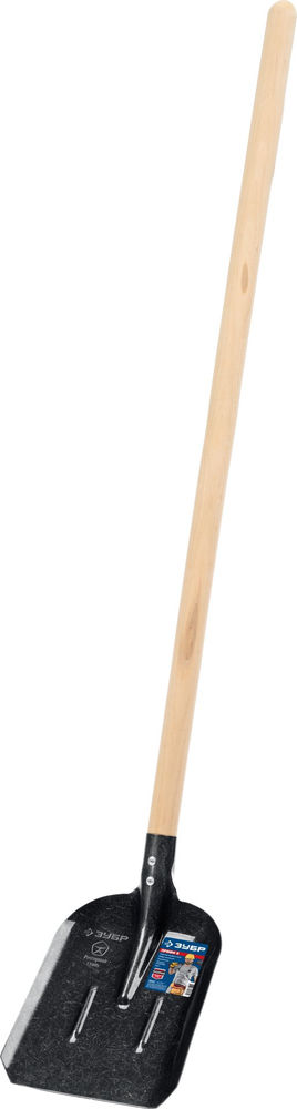 Совковая лопата тип ЛСП 350х230х1450мм полотно рессор.сталь 1.6мм закалено c ребрами жестк. черенок высш.сорт Профессионал ЗУБР ПРОФИ-5 39457