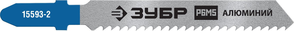 Полотна для лобзика 2 шт T118B 50 мм / 2.0 мм T-хвост. по металлу толщиной 1.5-5 0 мм Р6М5 сталь Профессионал ЗУБР 15593-2