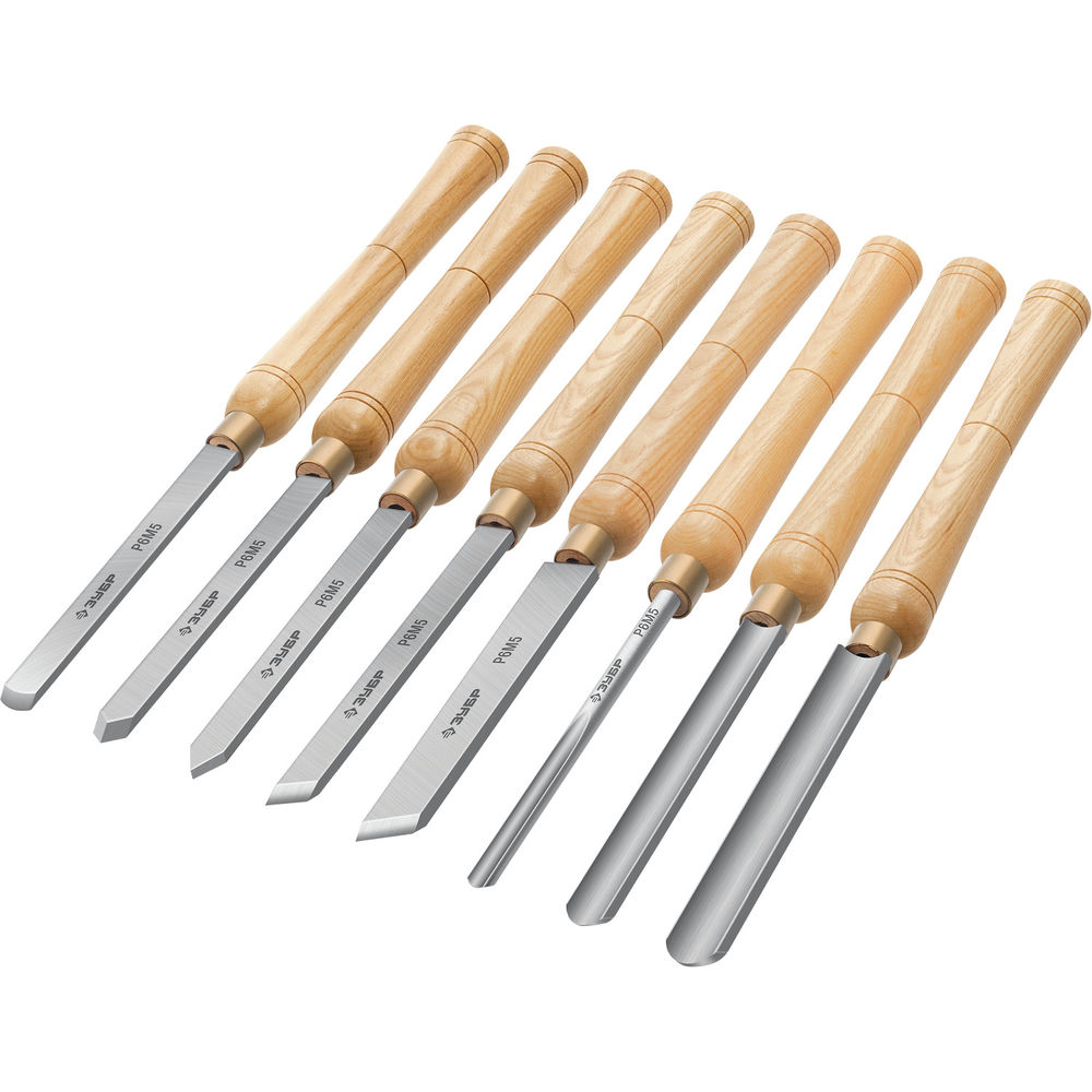 Набор ручных резцов по дереву 8 шт Р6М5 Профессионал ЗУБР УМЕЛЕЦ-8 18374