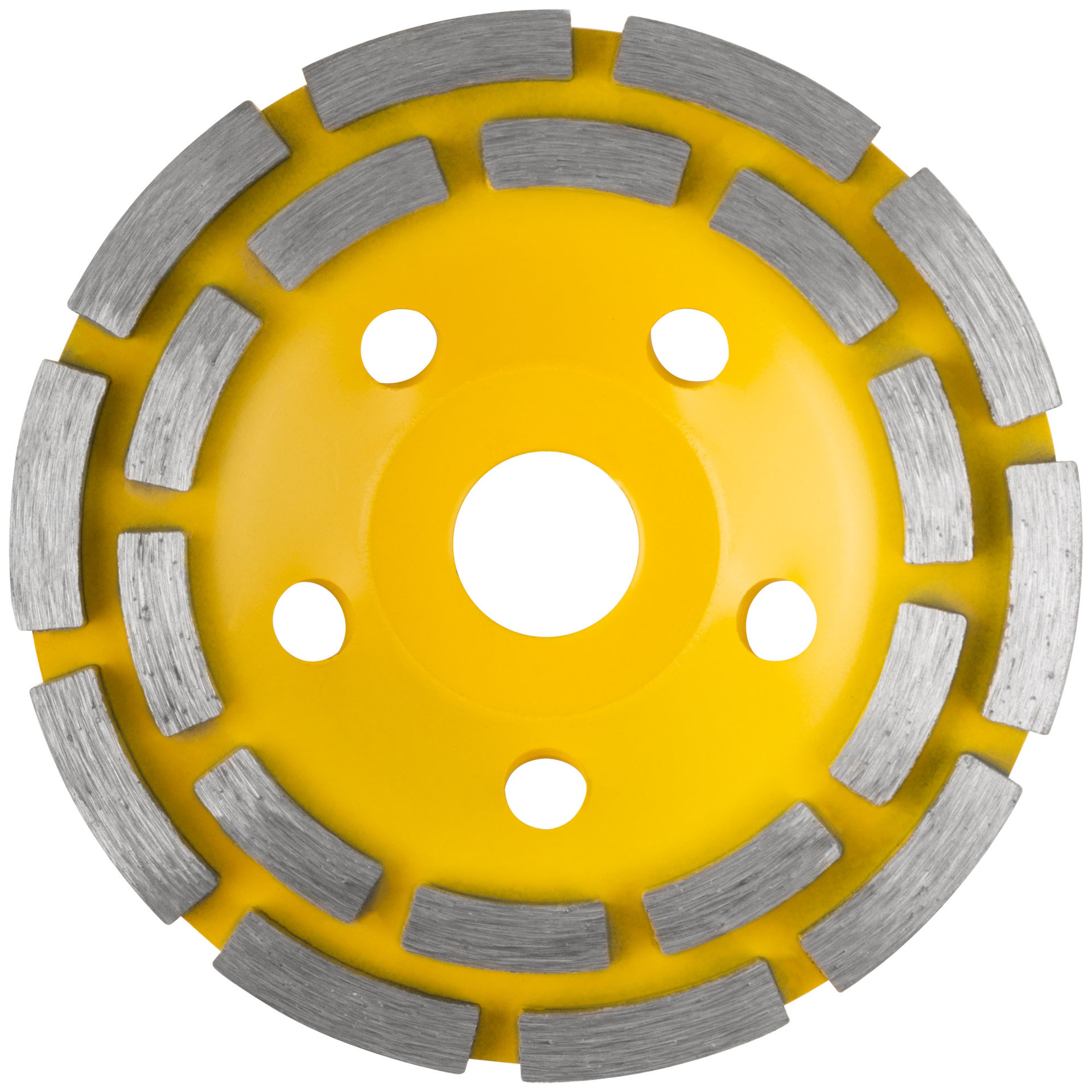 Диск алмазный шлифовальный, посадочный диаметр 22,2 мм, сегментный, двойной ряд 125 мм (39517)