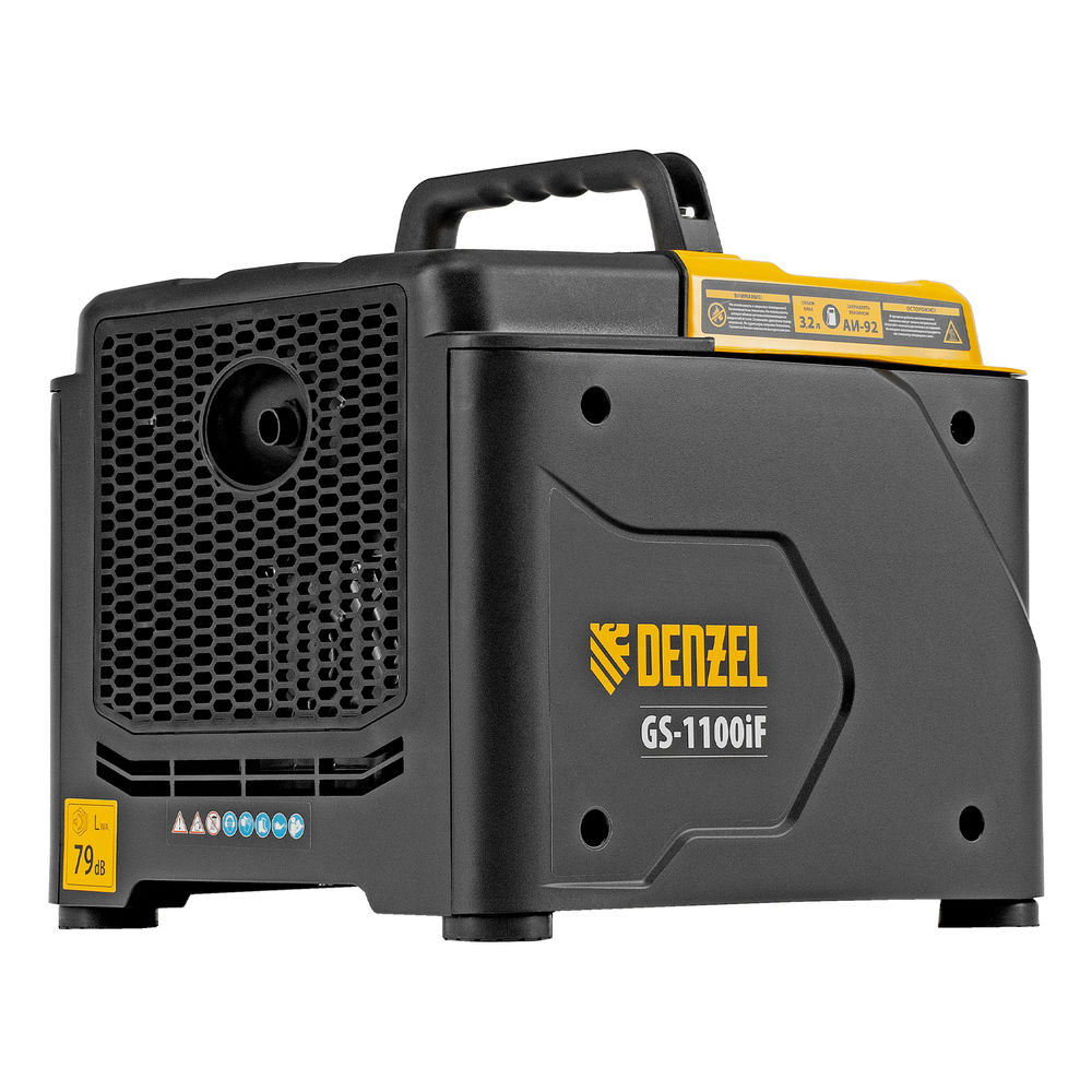Генератор инверторный GS-1100iF, 1,1 кВт, 230 В, ручной старт DENZEL (94706)