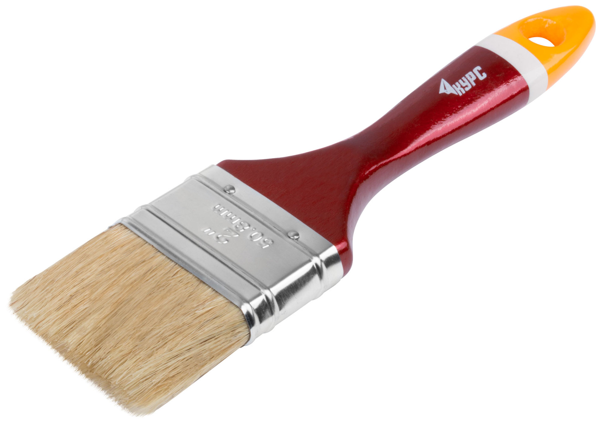 Кисть флейцевая Мастер, натур. щетина, деревянная ручка 2 (50 мм) (00835)