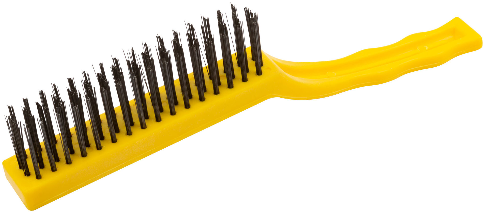 Корщетка стальная, пластиковая ручка, 225 мм, 4-х рядная (38431)