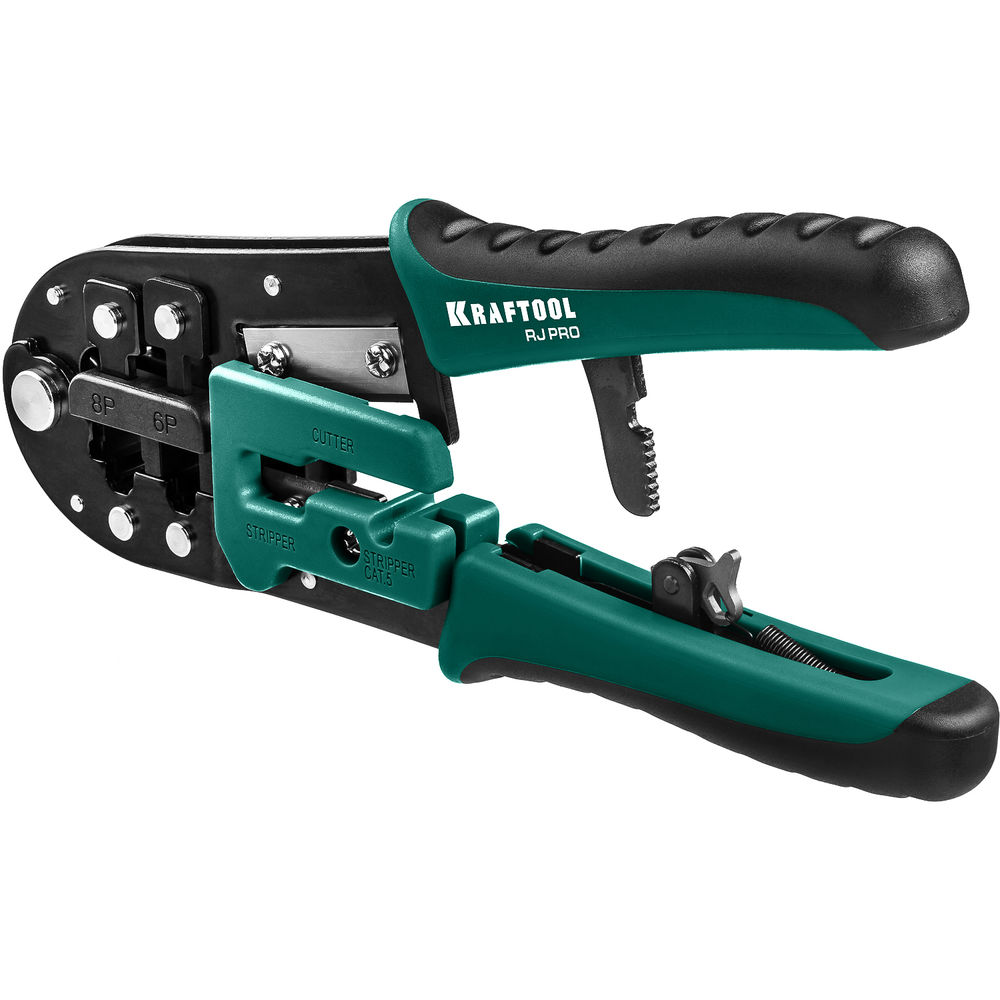 Универсальный кримпер RJ-Pro (RJ45, RJ11, RJ12) KRAFTOOL 22698