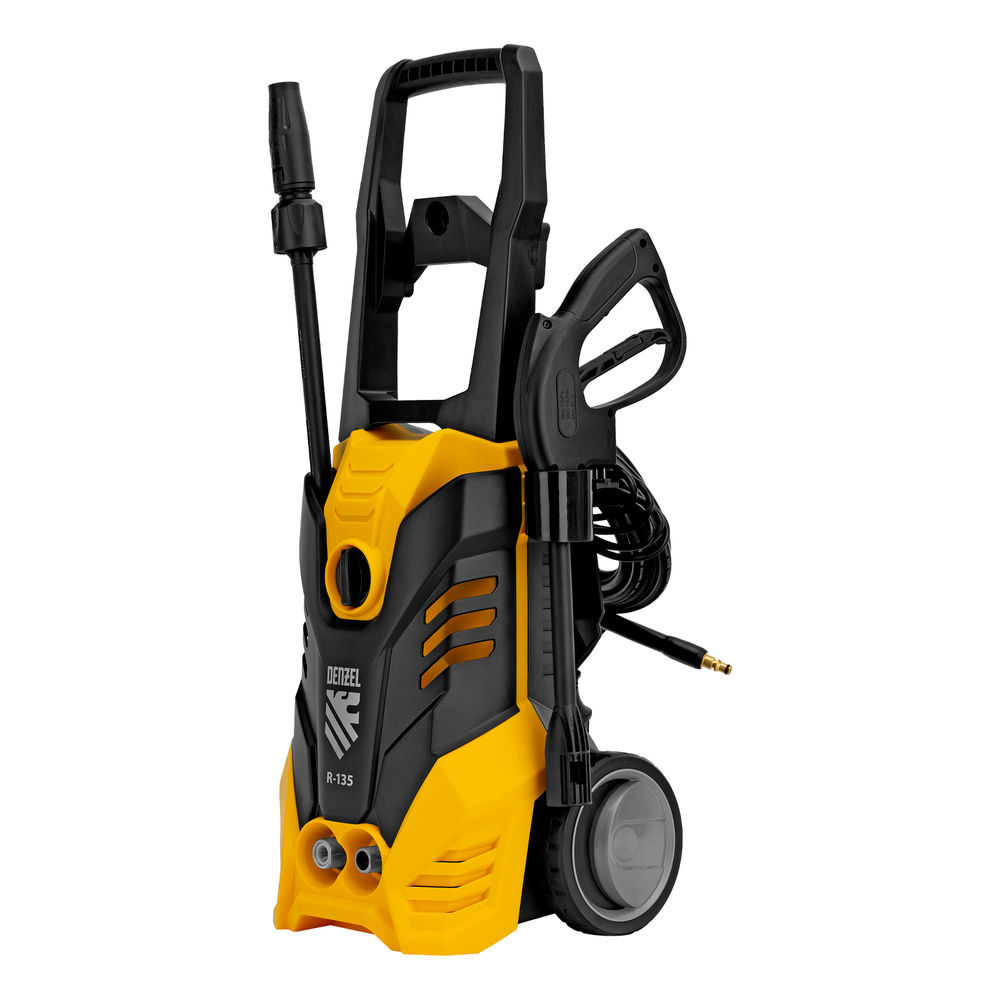 Моечная машина высокого давления R-135, 1800 Вт, 135 бар, 6 л/мин, колесная Denzel (58233)