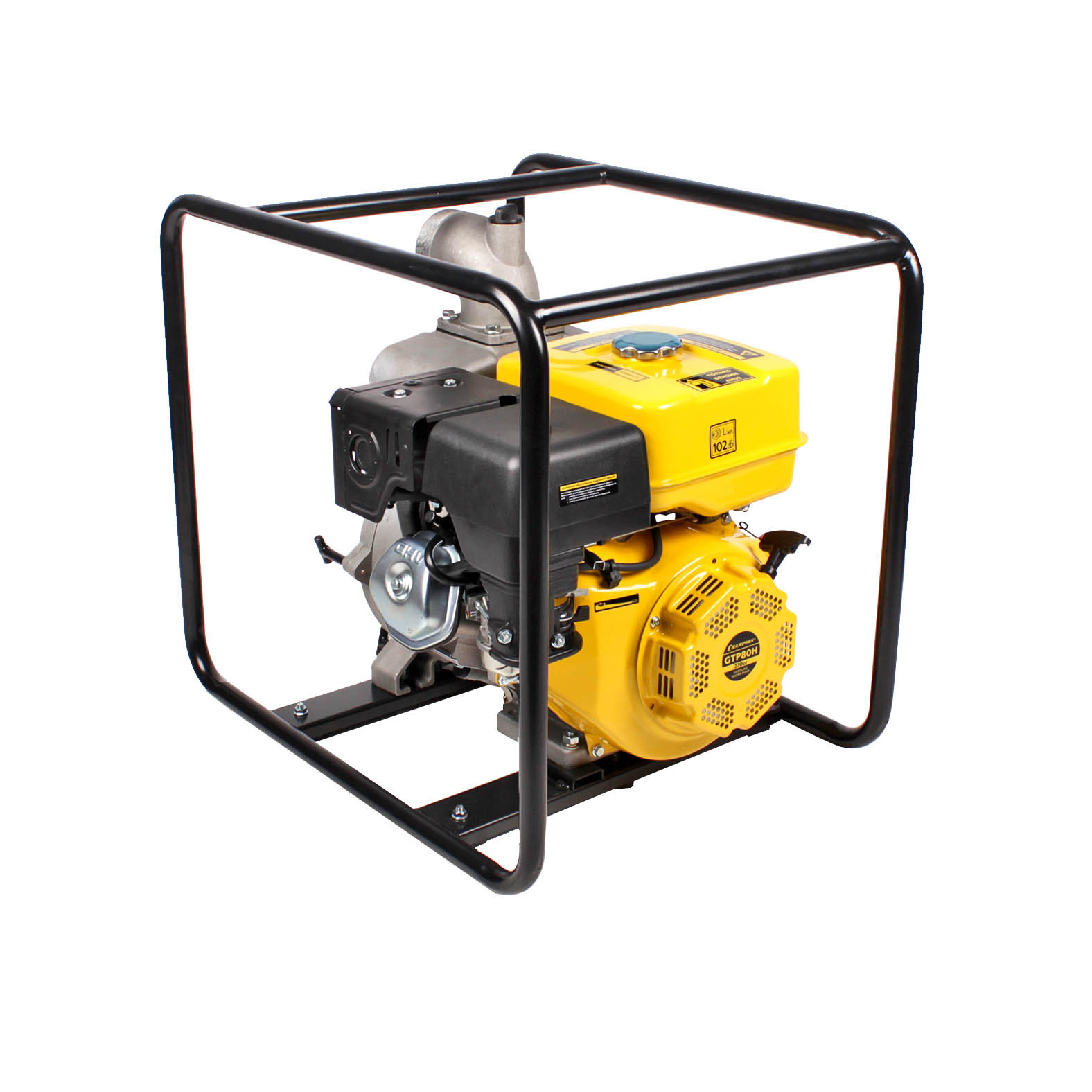 Мотопомпа CHAMPION GTP80H (PRO, 3 сильнозагрязненная вода 1300л/мин 8/26м 6,5л 9лс 53кг) (GTP80H)