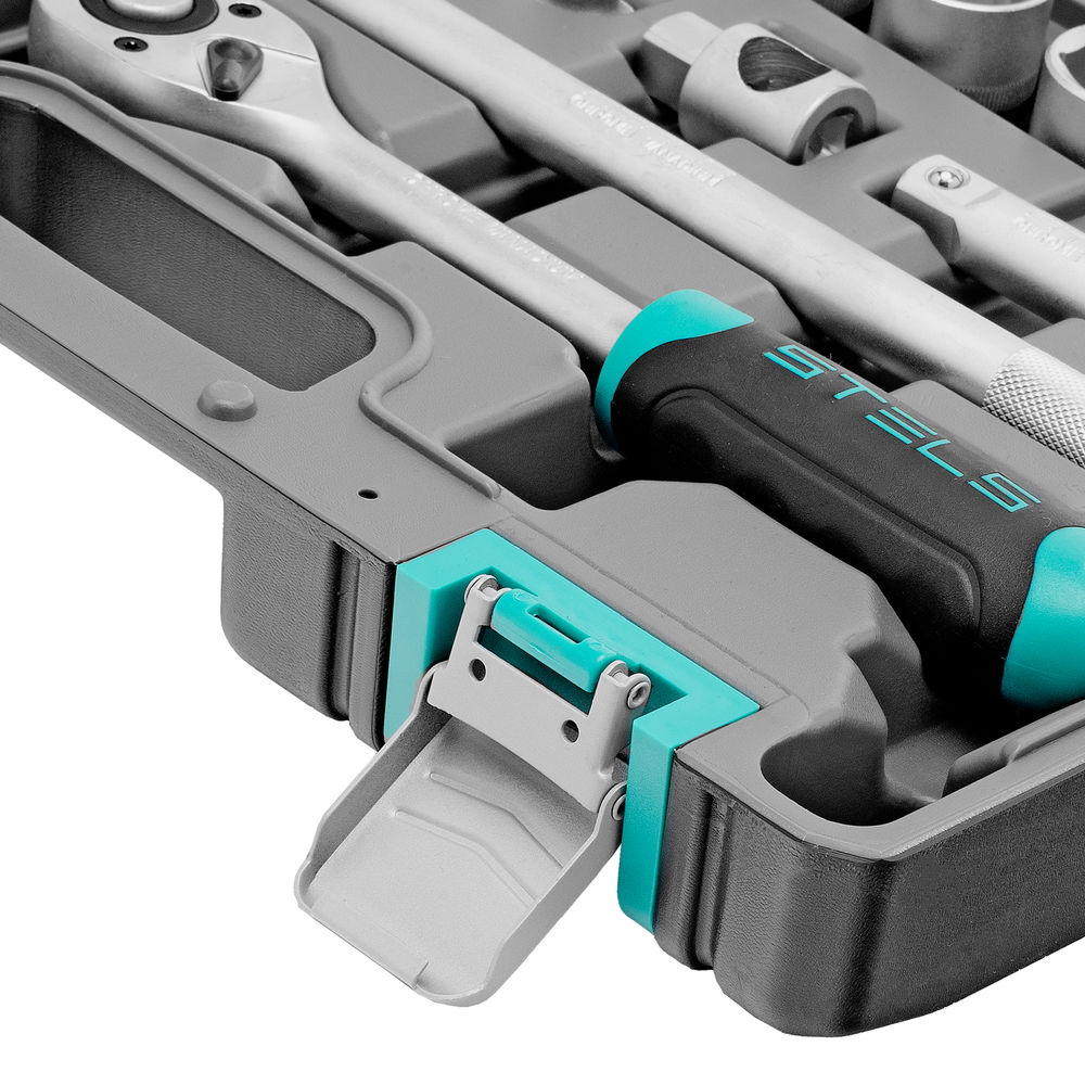 Набор инструментов, 1/2, CrV, пластиковый кейс 31 предмет Stels