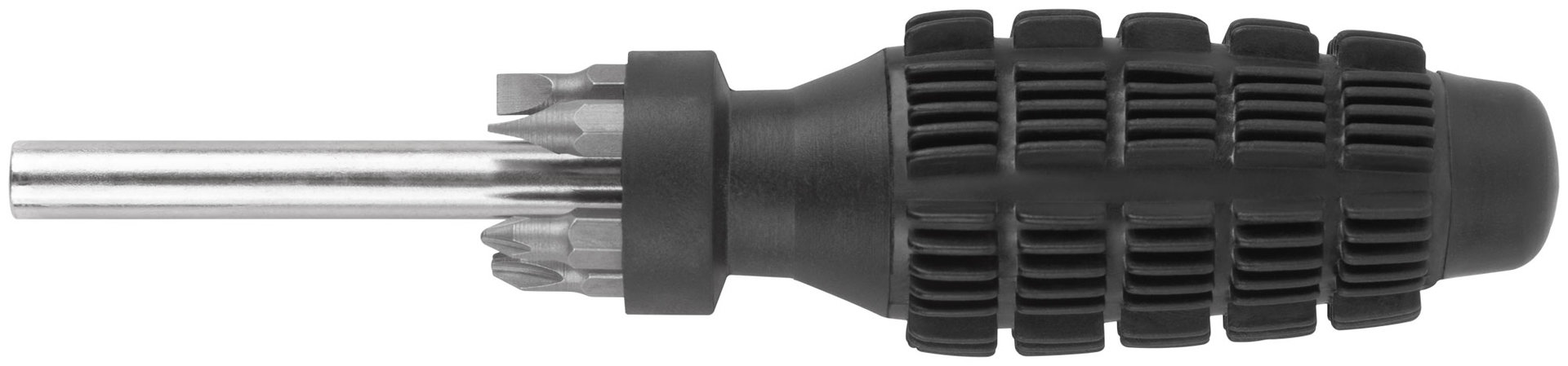 Отвертка 5 CrV бит, черная усиленная ручка с антискользящей накладкой (56245)