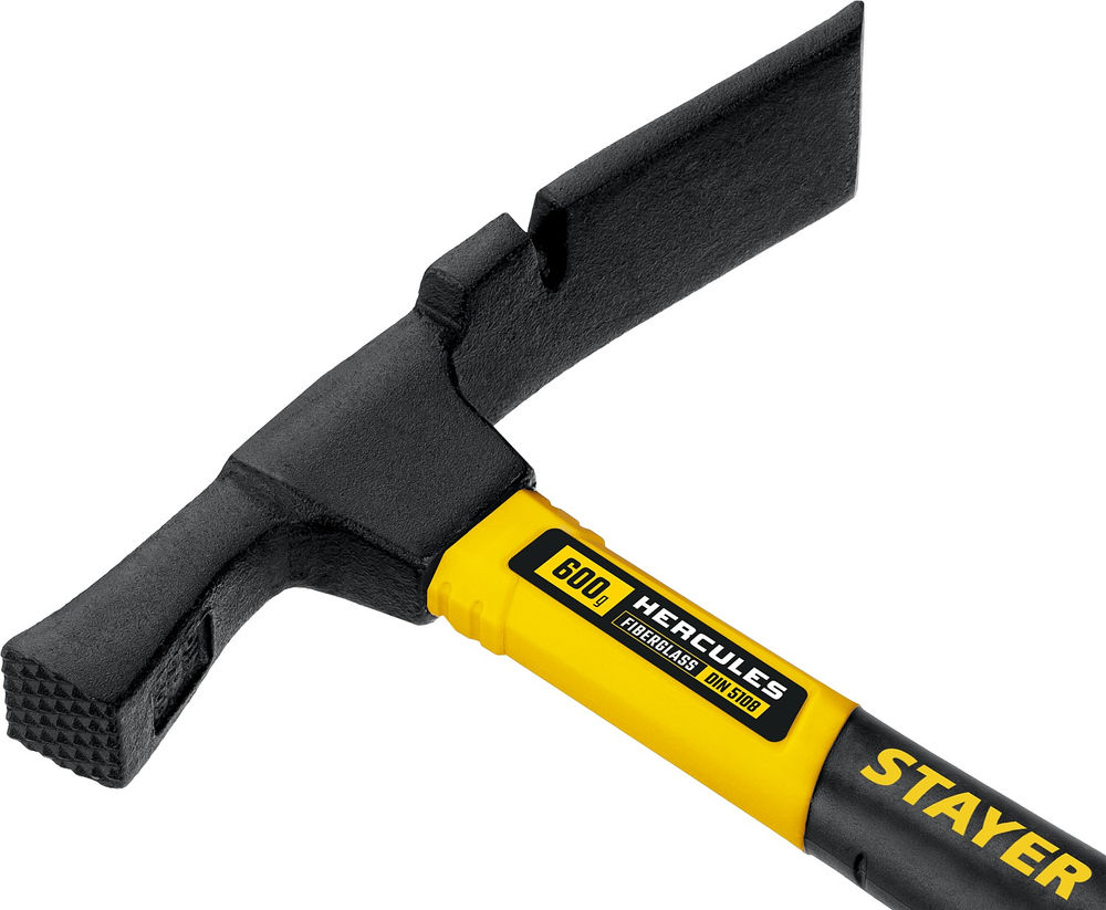Молоток каменщика Hercules, 600 г, с фиберглассовой рукояткой STAYER Professional 20161_z01